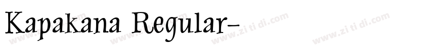 Kapakana Regular字体转换